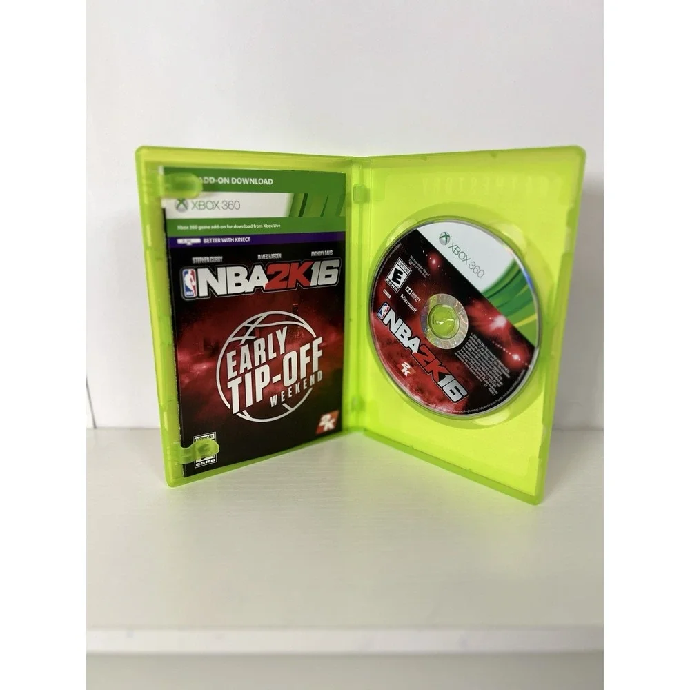 NBA 2K16 Xbox 360 Tested Disc‎ & Case – Pre-Owned Basketball Game